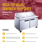 Mega Top Prep Table 60"