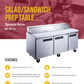 Salad/Sandwich Prep Table 72"