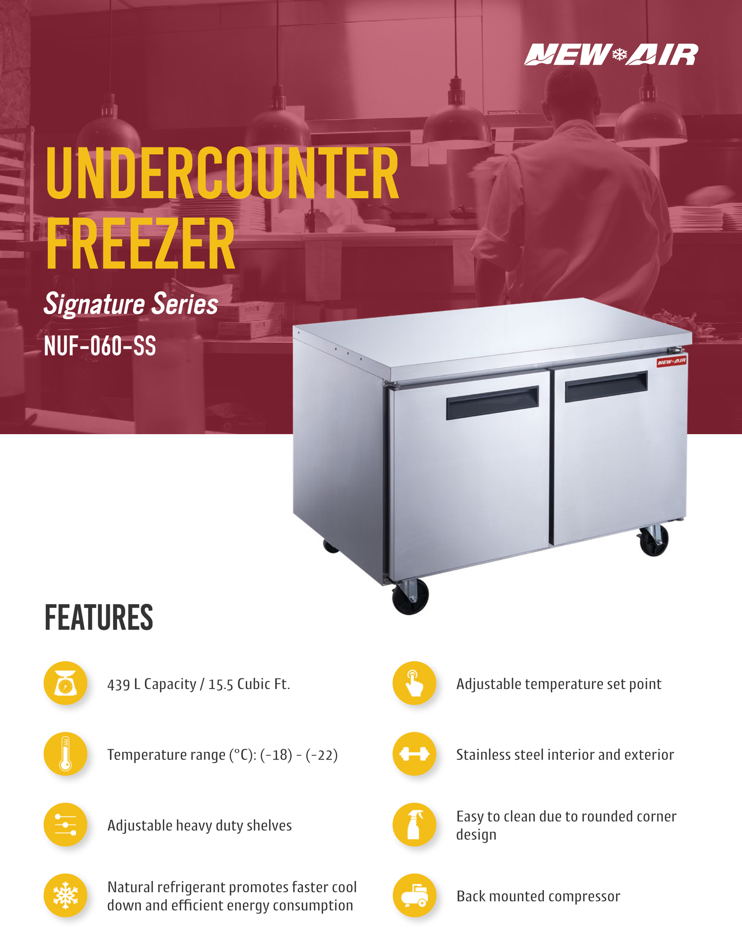 Undercounter Freezer 60"