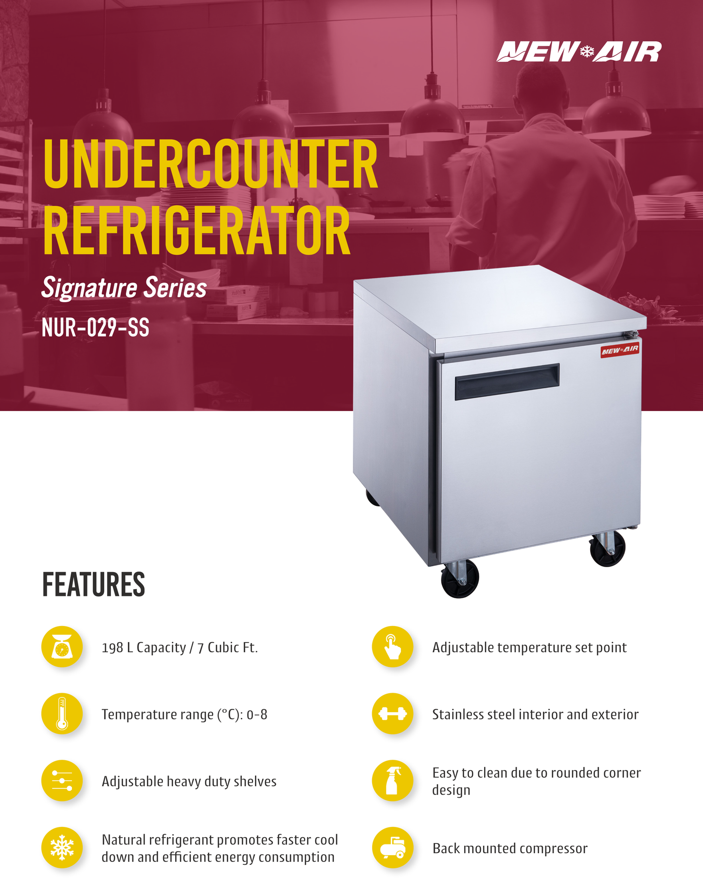 Undercounter Refrigerator 29"