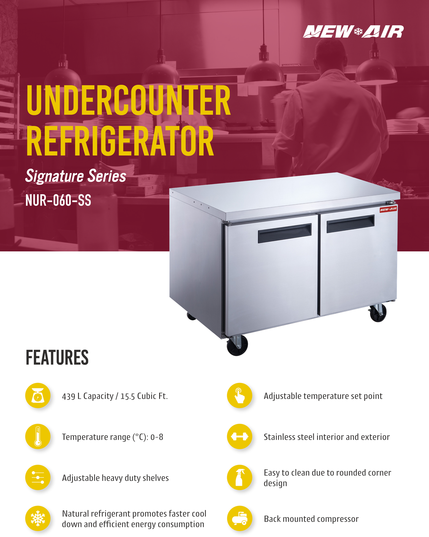 Undercounter Refrigerator 60"