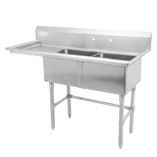 Double Sinks with L Drainboard