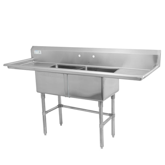 Double Sinks with R&L Drainboard