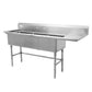 Triple Sinks with R Drainboard