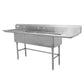 Triple Sinks with R&L Drainboard