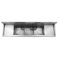 Triple Sinks with R&L Drainboard