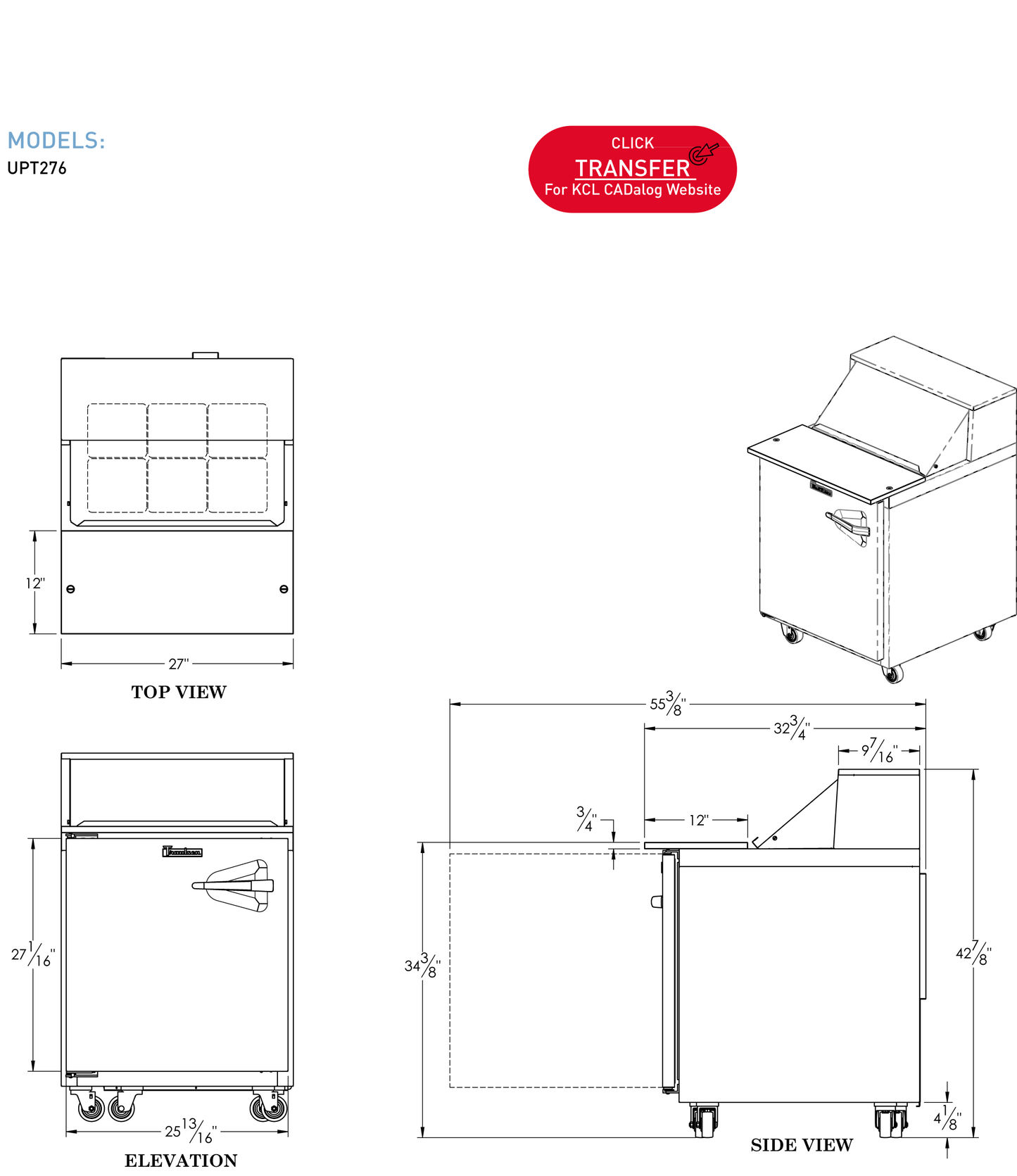 Salad/Sandwich Prep Table 27"