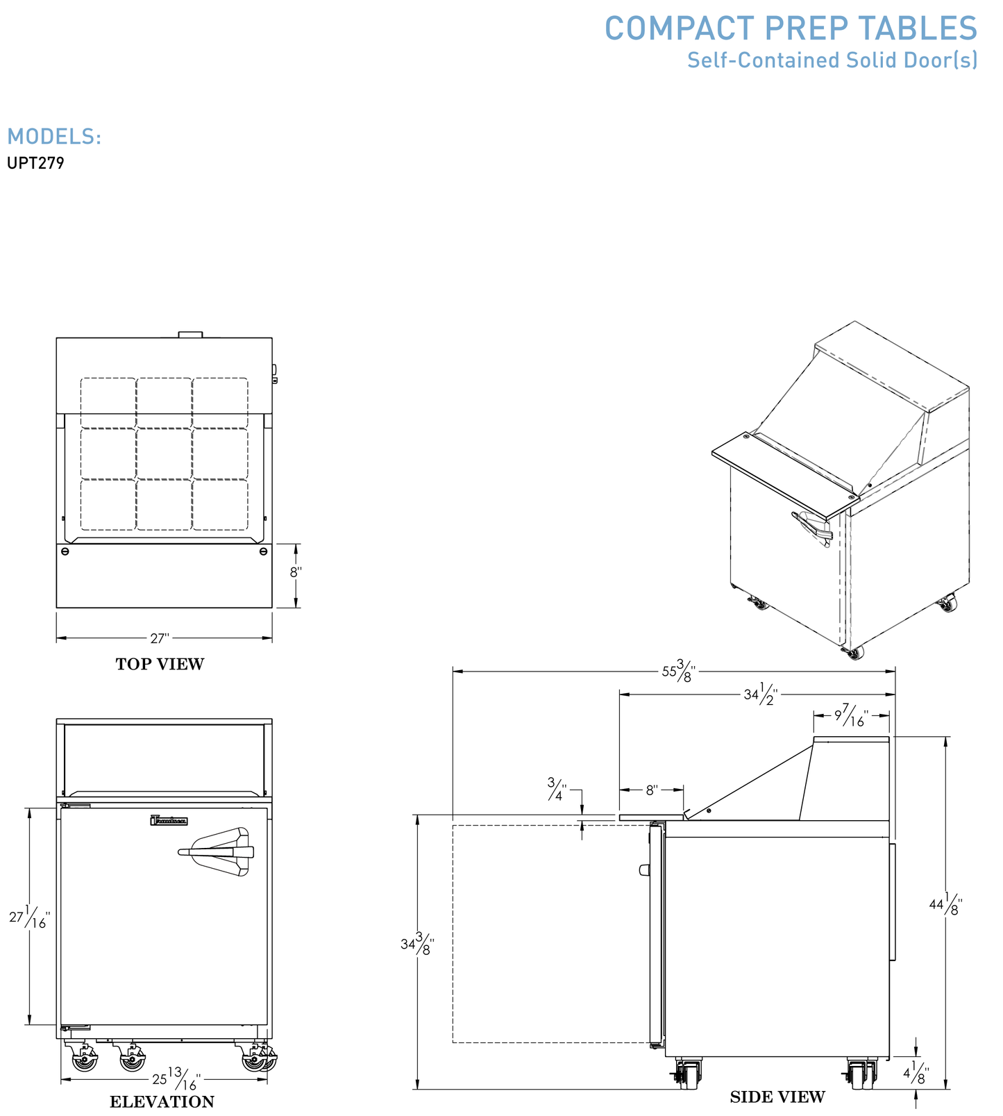 Salad/Sandwich Prep Table 27"