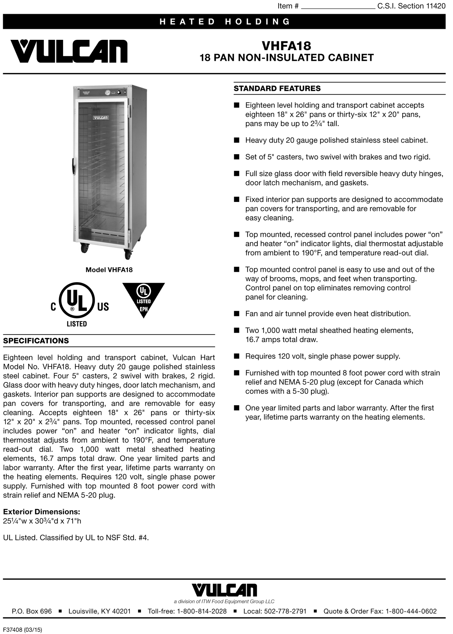 Holding & Transport Cabinet Electric