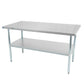 Worktables with Galvanized Undershelf