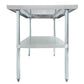 Worktables with Galvanized Undershelf