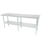 Worktables with Galvanized Undershelf