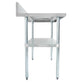 Worktables with Galvanized Undershelf & Backsplash