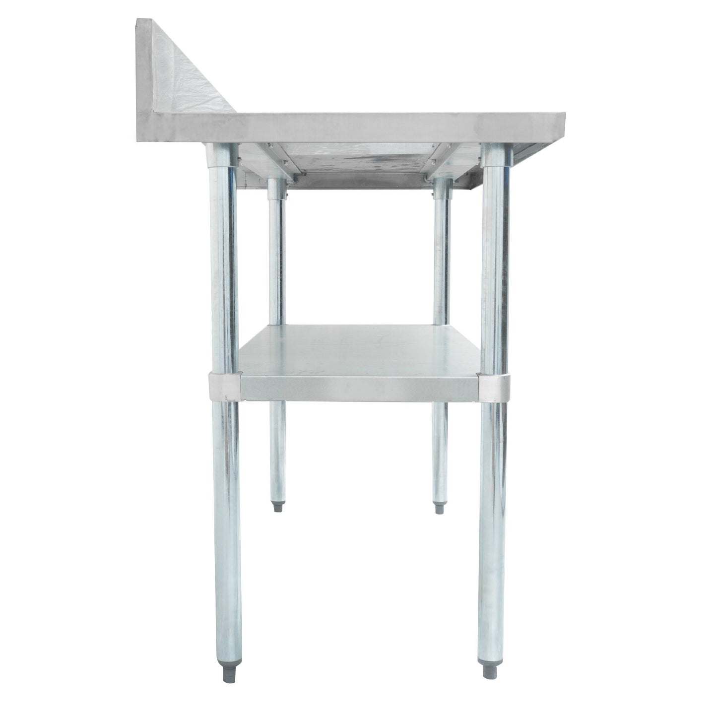 Worktables with Galvanized Undershelf & Backsplash