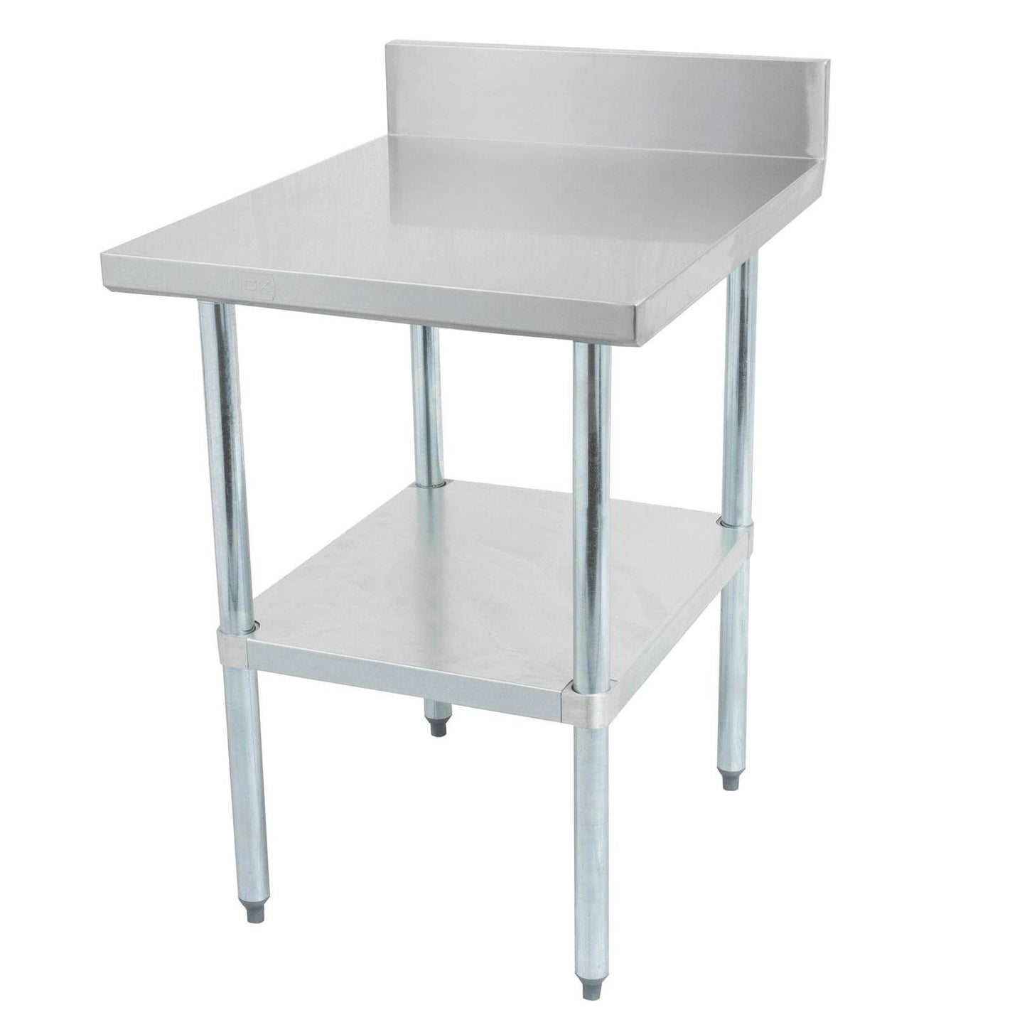 Worktables with Galvanized Undershelf & Backsplash