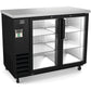 Glass Hinge Doors Back Bar 60"